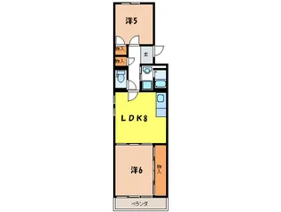 サンドエル藍2【2階】の間取り