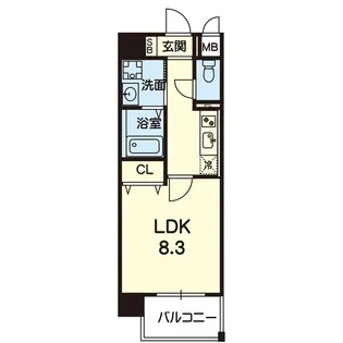 CHAINON内坪井【4階】の間取り
