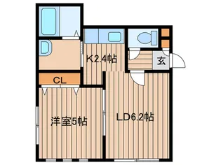 ル・シェル【2階】の間取り