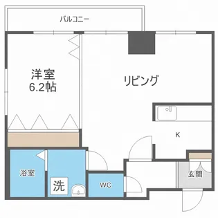 レジディア札幌駅ノース【6階】の間取り