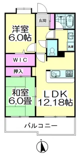 フレ・ヴァン【3階】の間取り