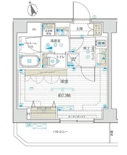 ブライズ神楽坂DUE【7階】の間取り