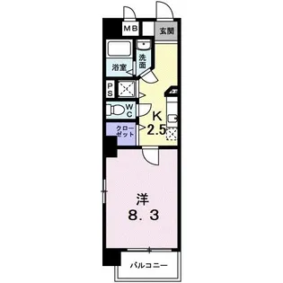 アドレス西町【5階】の間取り