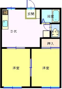 コーポシーサイド・ズシ【1階】の間取り