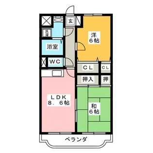 ロイヤルマンション天神【2階】の間取り
