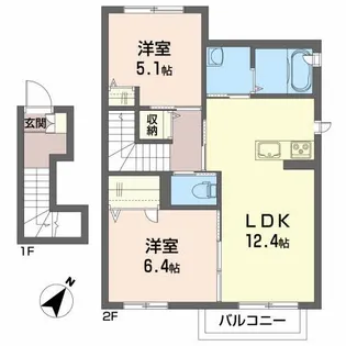 リラフォート東部台【1階】の間取り