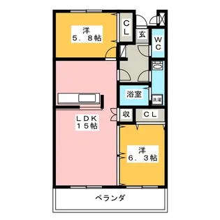 プレズィールMori【4階】の間取り