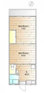 ハナブサマンション【4階】の間取り