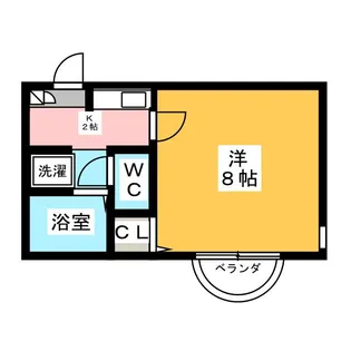 第6グリーンハイツ【1階】の間取り