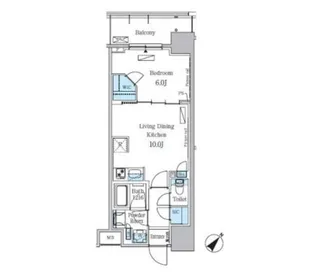 パークアクシス東日本橋ステーションゲート【12階】の間取り