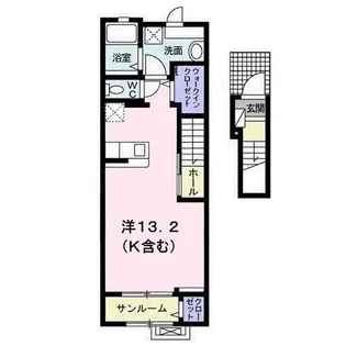 ベルシティ【2階】の間取り