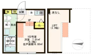 ハーモニーテラス青井V【1階】の間取り