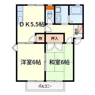 ヴィラ西真上B棟【2階】の間取り