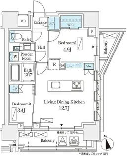 シーズンフラッツ浅草六丁目【11階】の間取り