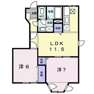 グリーンヒル西【1階】の間取り