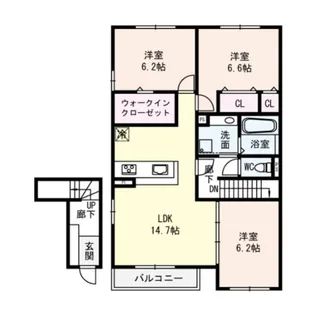 雅 B棟【2階】の間取り