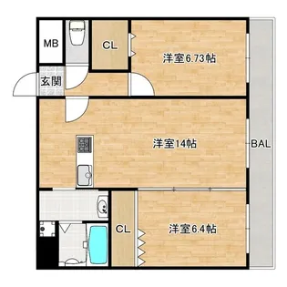 anela(アネラ)加美北【7階】の間取り