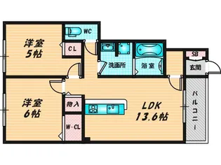 ファミールD希III【1階】の間取り