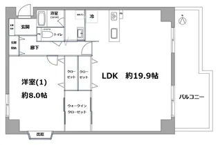 ルモン三条西洞院【5階】の間取り