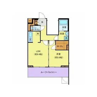 ジェノヴィア桜上水スカイガーデン【5階】の間取り