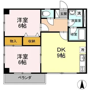 パークシティー八幡【2階】の間取り