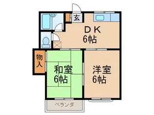 キャッスル上野【2階】の間取り