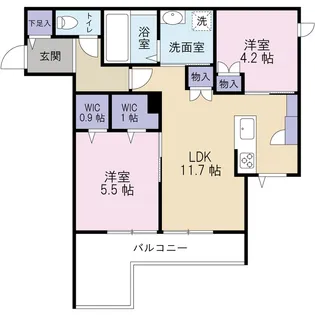 カーサ リキ【2階】の間取り