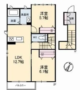 グリナージュ【2階】の間取り