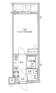 LUMEED飯田橋【5階】の間取り