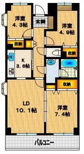 マストコート津田沼【1階】の間取り