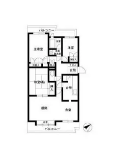 パークノヴァ三軒茶屋【2階】の間取り