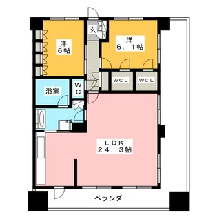 クリオレジダンス北赤羽【6階】の間取り