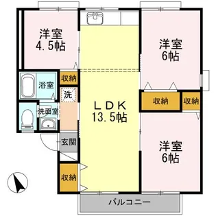 セジュールおはら【2階】の間取り