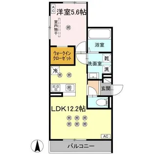 ベルナシェンテ南松山【2階】の間取り
