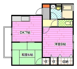 セジュール天の辻【1階】の間取り