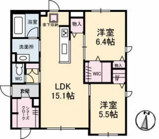 エコルフロント【1階】の間取り