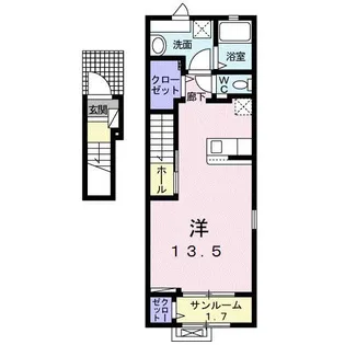 ペルズィモーネ【2階】の間取り