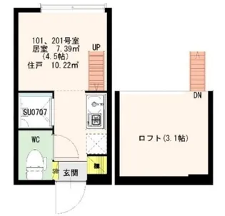 Stage 北新宿【2階】の間取り