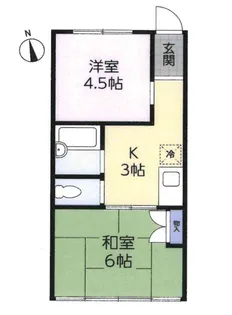 レジデンスキタジマ【1階】の間取り