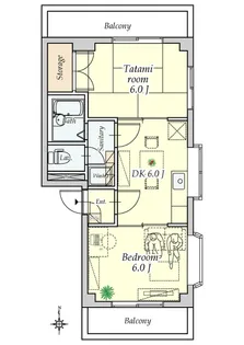 レーベン石黒【2階】の間取り