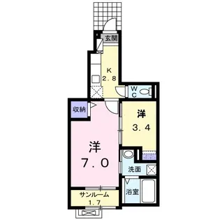 グレースガーデン陽街【1階】の間取り