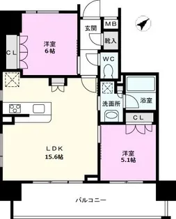 藤和シティホームズ北浦和駅前通り【4階】の間取り