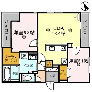 アルタイル 明石【2階】の間取り