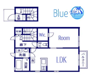ユーアイヴィレッジC棟【2階】の間取り