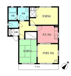ハイツ大瀬戸B【1階】の間取り