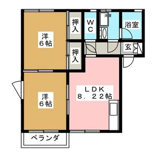シャイニーグレンジ岡 B棟【1階】の間取り