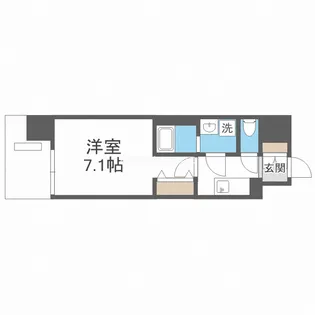 ワールドアイ難波南PORTA【3階】の間取り