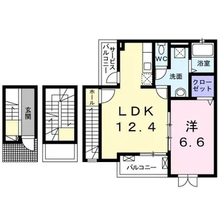 サウス ウィンド【3階】の間取り
