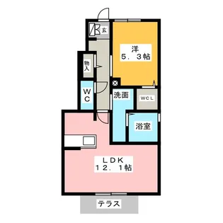 リビングタウン富木島 A棟【1階】の間取り