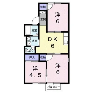 コーポラス宮の前【2階】の間取り